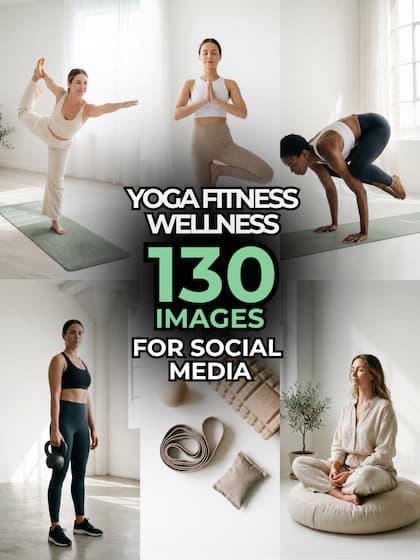 130 Stock Images for Yoga Fitness Coaches, Wellness Stock Photo Bundle 130 Stock Images for Yoga Fitness Coaches, Wellness Stock Photo Bundle